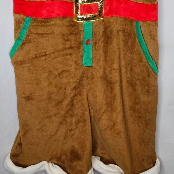 Blizzard Bay Christmas Gingerbread Man Adult Costume Pajamas Fleece Medium - Picture 5 of 6